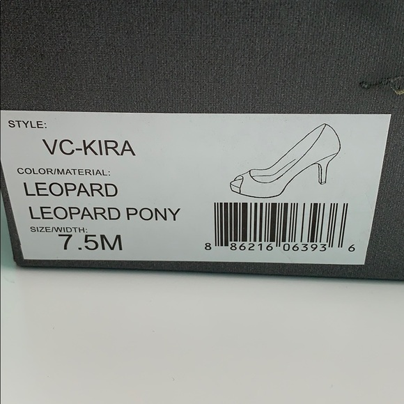 Leopard Pony Open Toe Heels - Picture 6 of 8